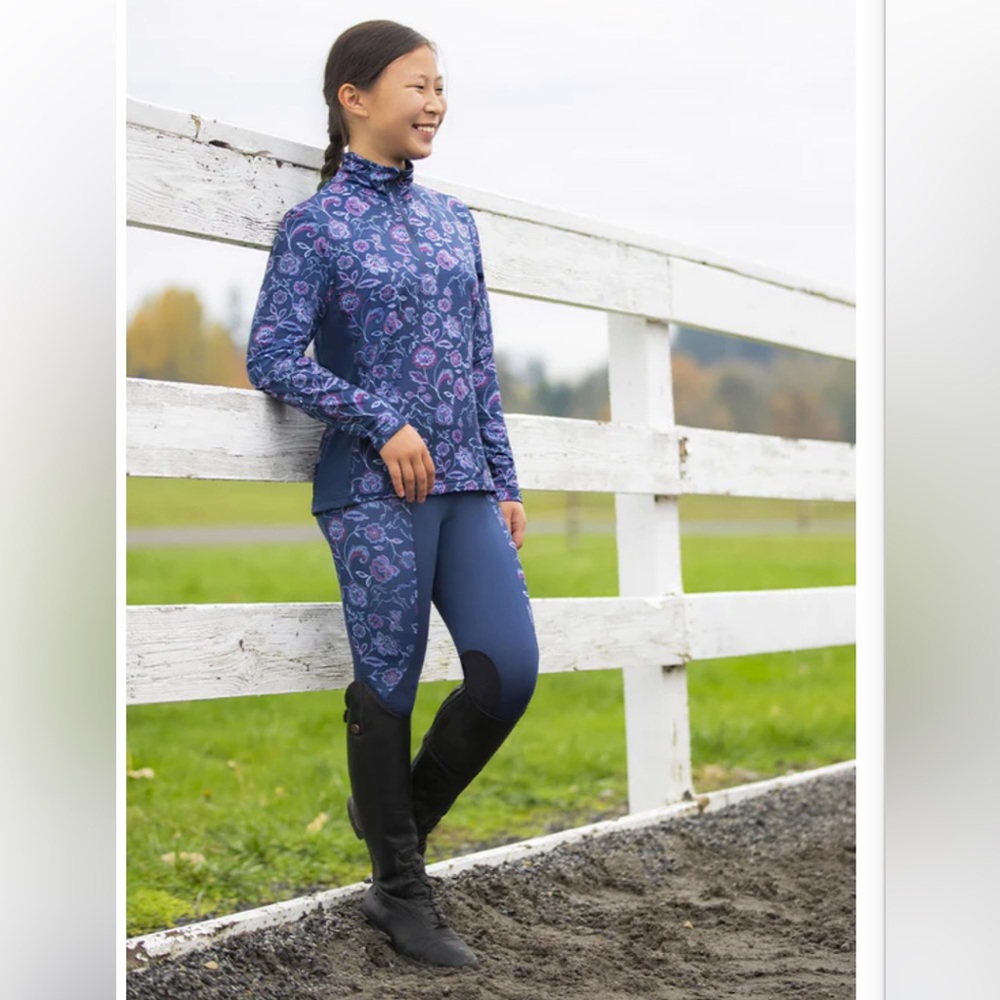 Kids Kerrits Tights - Winter Bloom 💙🥕
